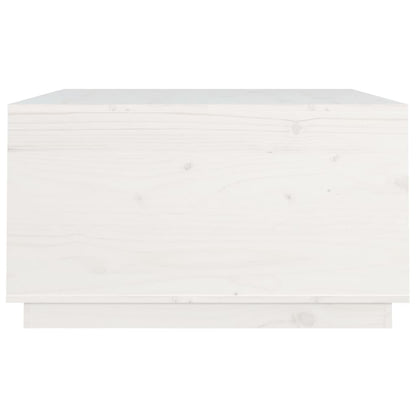 Salongbord Sofabord Hvit 80x80x45 cm heltre furu