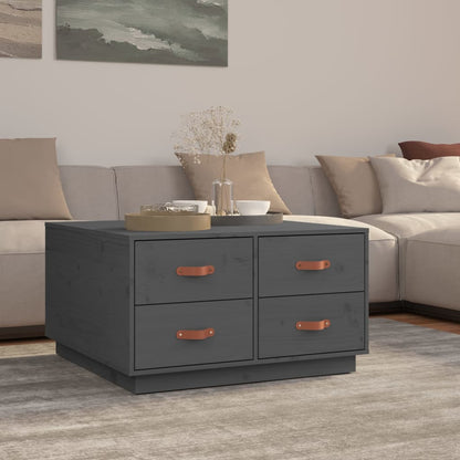 Salongbord Sofabord Grå 80x80x45 cm heltre furu