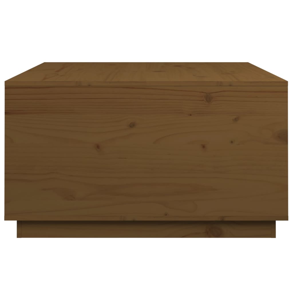 Salongbord Sofabord Tre heltre furu Honningbrun 80x80x45 cm