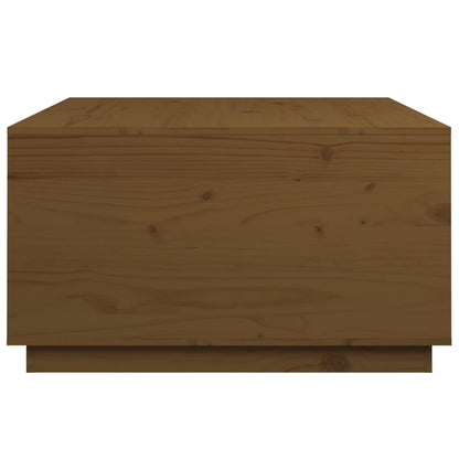 Salongbord Sofabord Tre heltre furu Honningbrun 80x80x45 cm