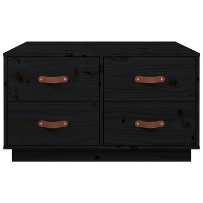 Salongbord Sofabord Svart 80x80x45 cm heltre furu