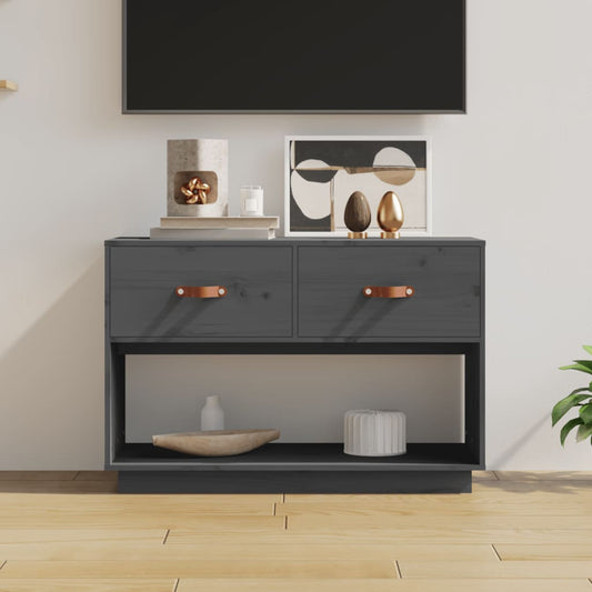TV-Møbel Grå TV-benk 90x40x60 cm heltre furu