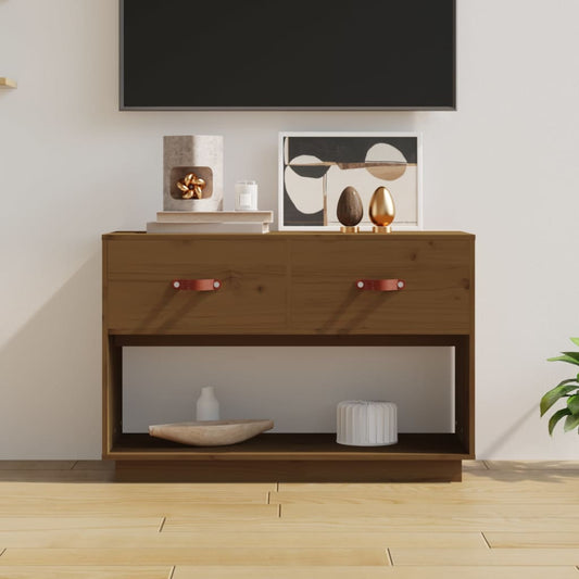 TV-Møbel Honningbrun TV-benk 90x40x60 cm heltre furu