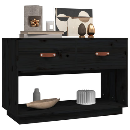 TV-Møbel Svart TV-benk 90x40x60 cm heltre furu