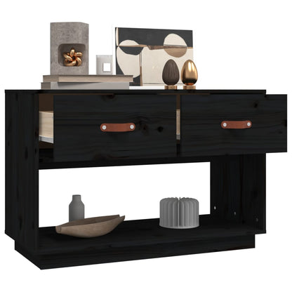 TV-Møbel Svart TV-benk 90x40x60 cm heltre furu