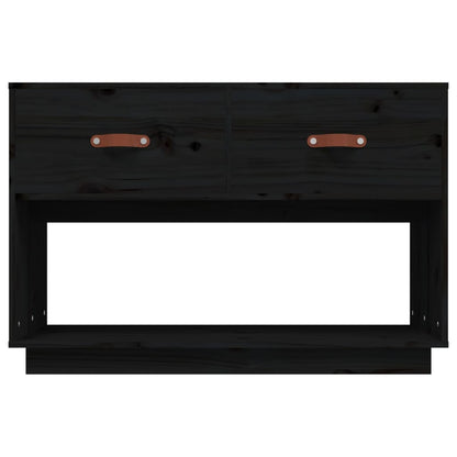TV-Møbel Svart TV-benk 90x40x60 cm heltre furu