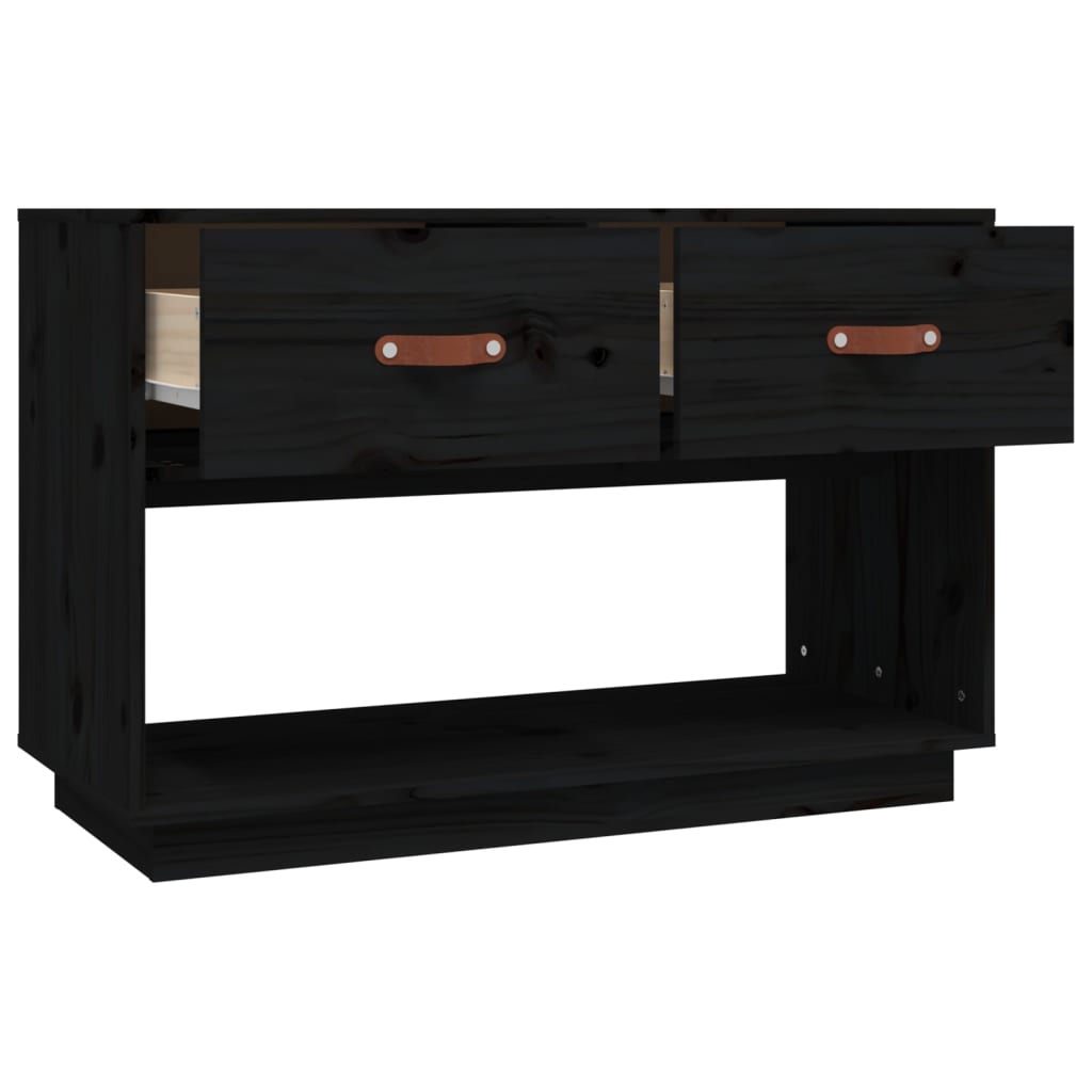 TV-Møbel Svart TV-benk 90x40x60 cm heltre furu