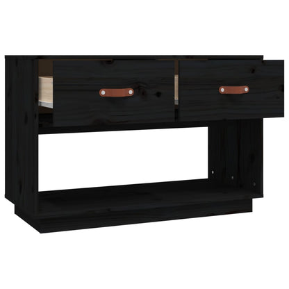 TV-Møbel Svart TV-benk 90x40x60 cm heltre furu