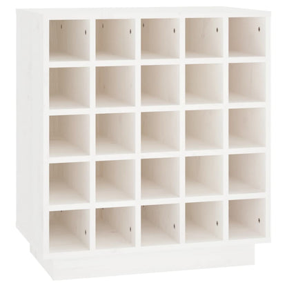 Vinstativ Vinhylle Hvit 55,5x34x61 cm heltre furu