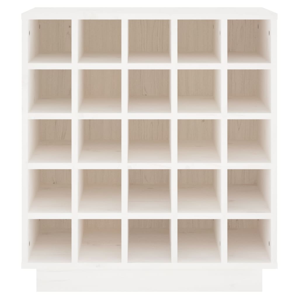 Vinstativ Vinhylle Hvit 55,5x34x61 cm heltre furu