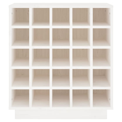 Vinstativ Vinhylle Hvit 55,5x34x61 cm heltre furu