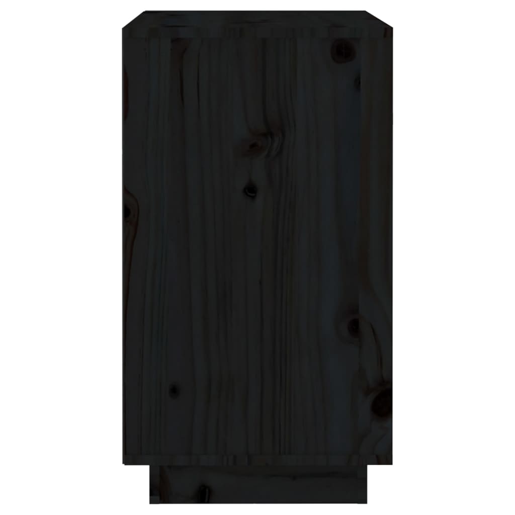 Vinstativ Vinhylle Svart 55,5x34x61 cm heltre furu