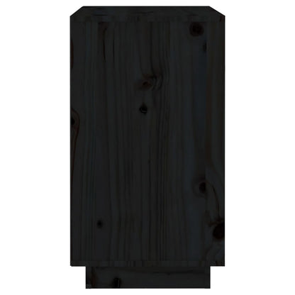 Vinstativ Vinhylle Svart 55,5x34x61 cm heltre furu