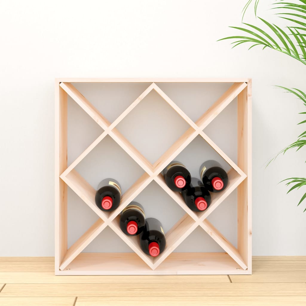 Vinstativ Vinhylle 62x25x62 cm heltre furu