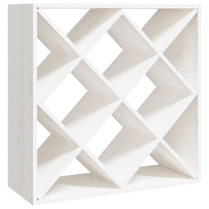 Vinstativ Vinhylle Hvit 62x25x62 cm heltre furu