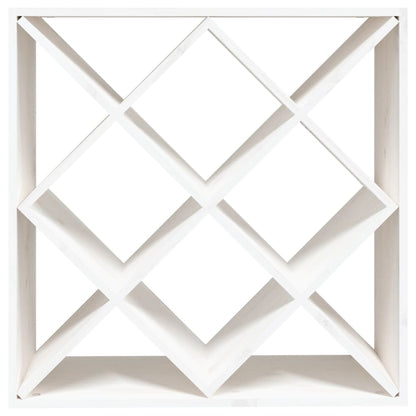 Vinstativ Vinhylle Hvit 62x25x62 cm heltre furu