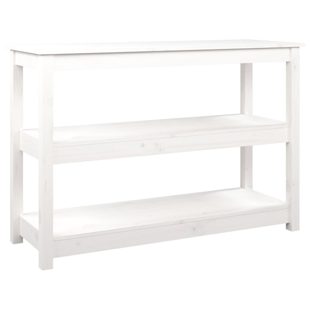 Avlastningsbord konsollbord Hvit 110x40x74 cm heltre furu