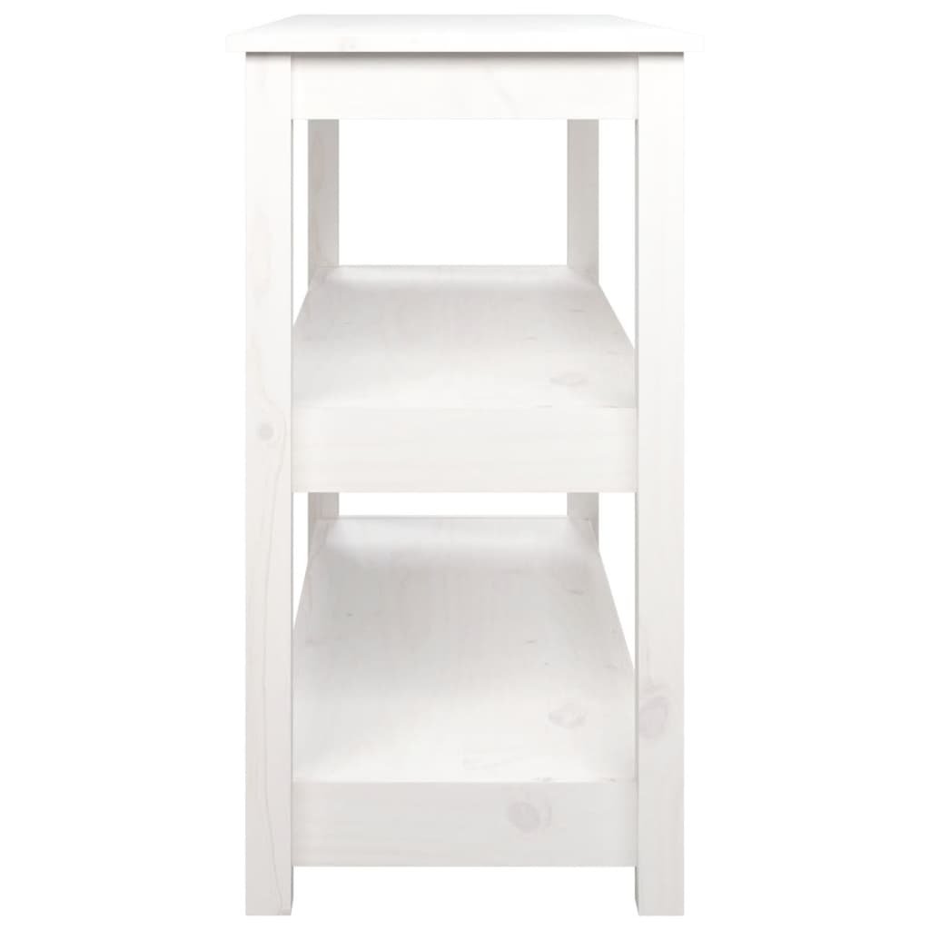 Avlastningsbord konsollbord Hvit 110x40x74 cm heltre furu