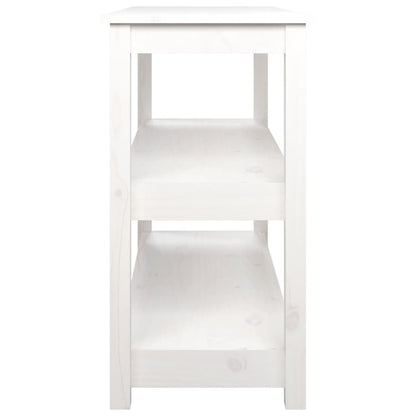 Avlastningsbord konsollbord Hvit 110x40x74 cm heltre furu