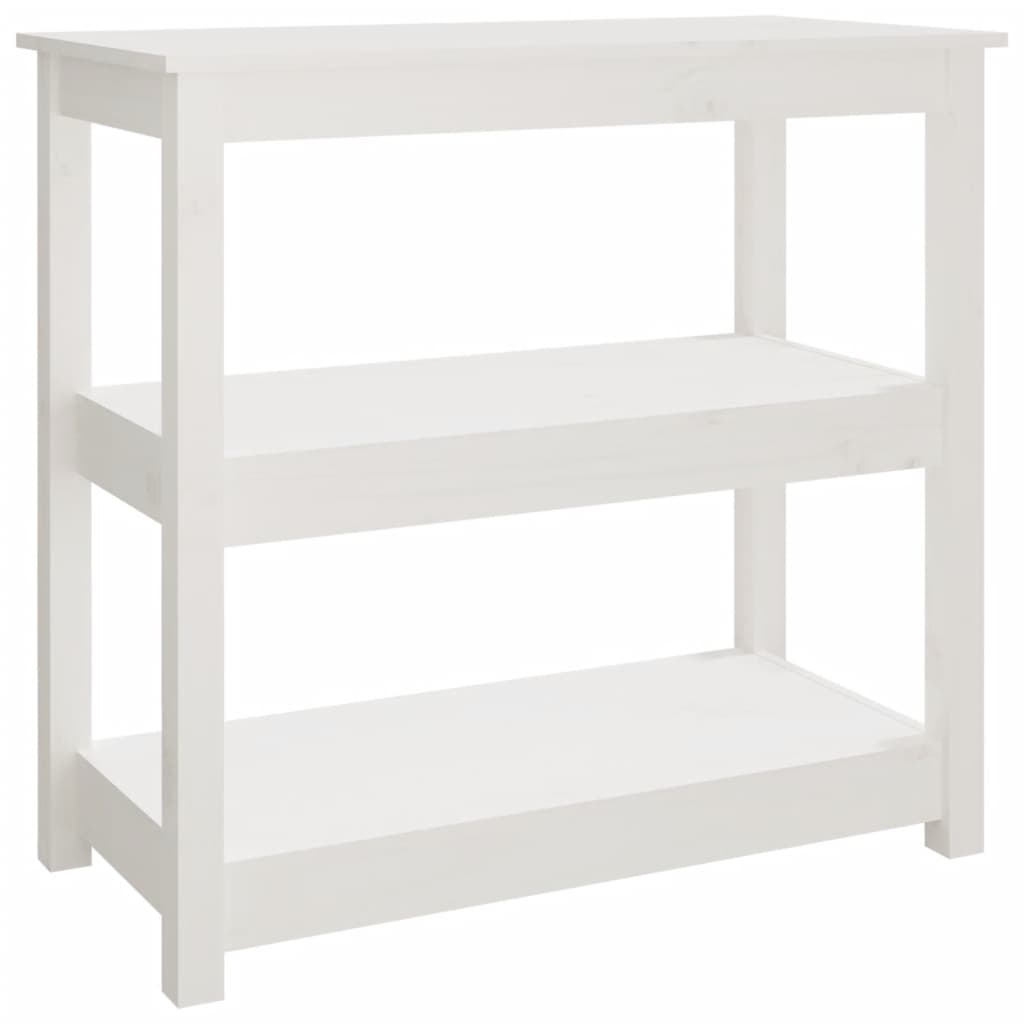 Avlastningsbord Konsollbord Hvit 80x40x74 cm heltre furu