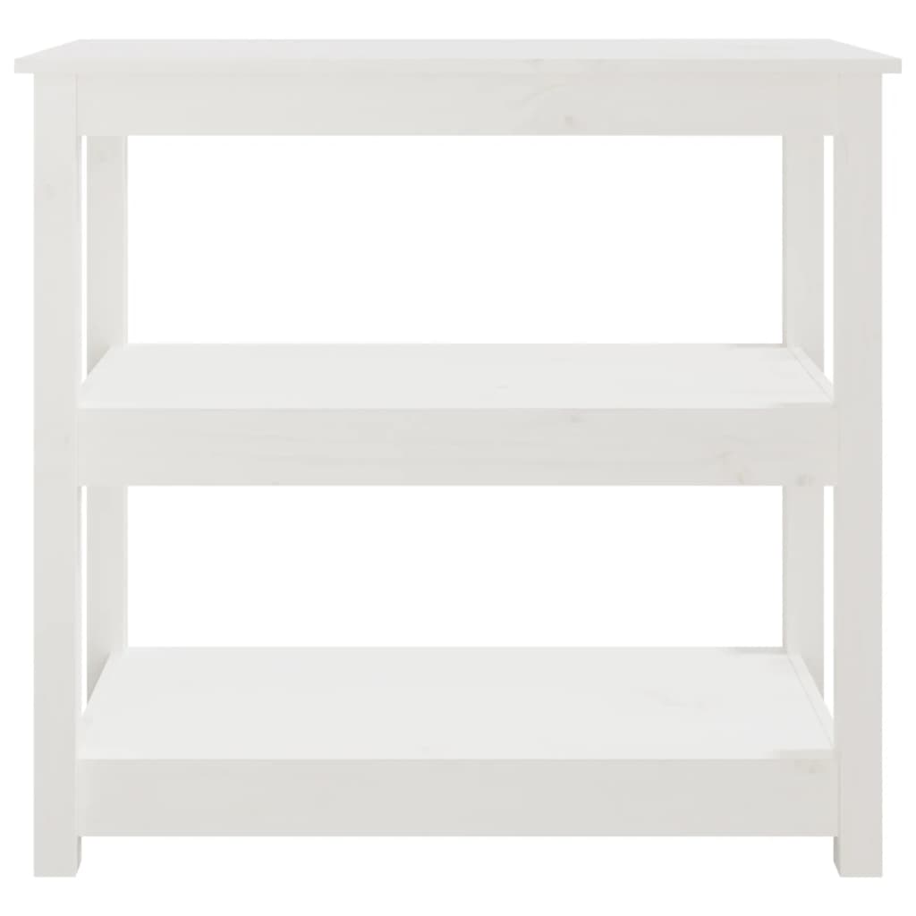 Avlastningsbord Konsollbord Hvit 80x40x74 cm heltre furu