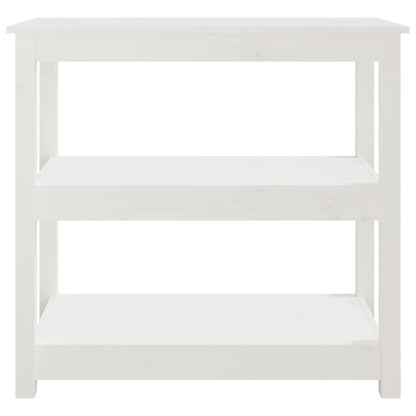 Avlastningsbord Konsollbord Hvit 80x40x74 cm heltre furu