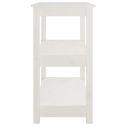Avlastningsbord Konsollbord Hvit 80x40x74 cm heltre furu