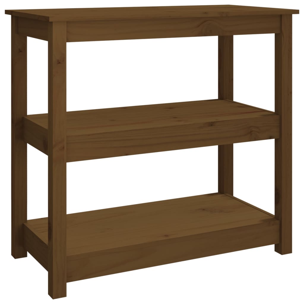Avlastningsbord Konsollbord Tre Honningbrun 80x40x74 cm heltre furu