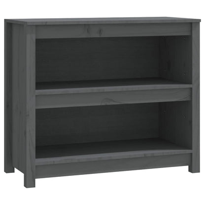 Bokhylle Grå 80x35x68 cm heltre furu