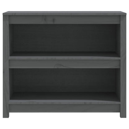 Bokhylle Grå 80x35x68 cm heltre furu