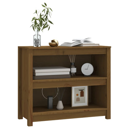 Bokhylle Honningbrun 80x35x68 cm heltre furu