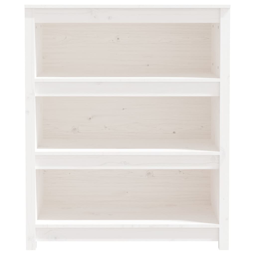 Bokhylle Hvit 80x35x97 cm heltre furu