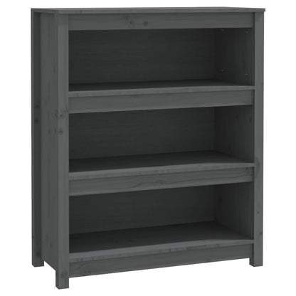 Bokhylle Grå 80x35x97 cm heltre furu
