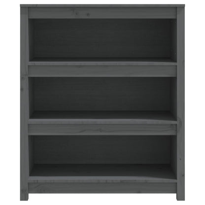 Bokhylle Grå 80x35x97 cm heltre furu