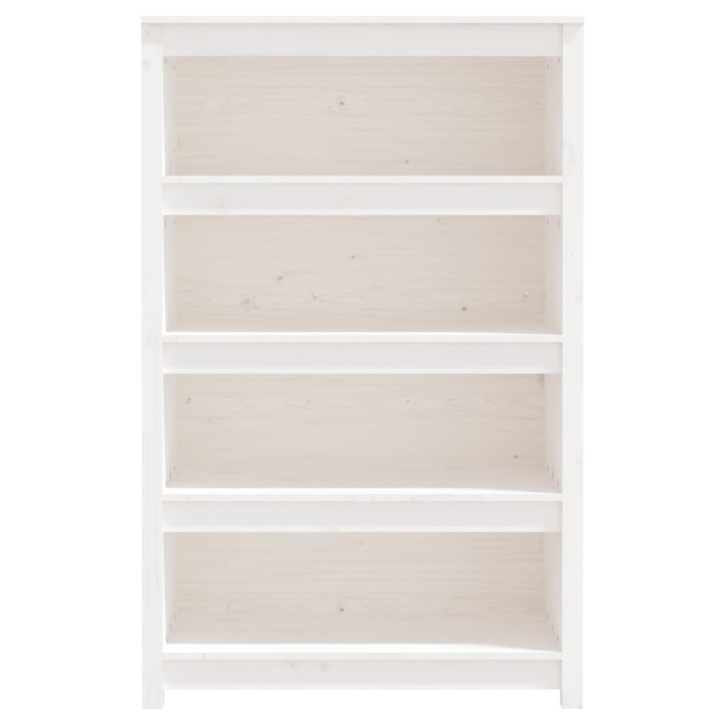 Bokhylle Hvit 80x35x126 cm heltre furu