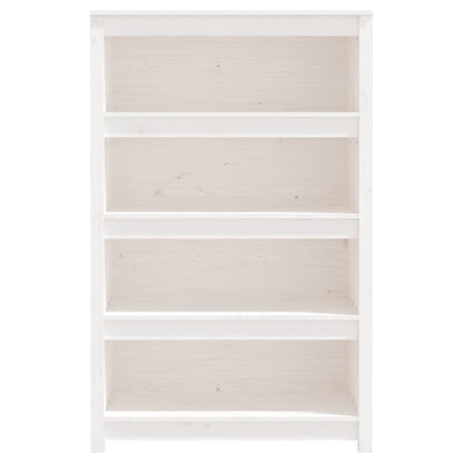 Bokhylle Hvit 80x35x126 cm heltre furu