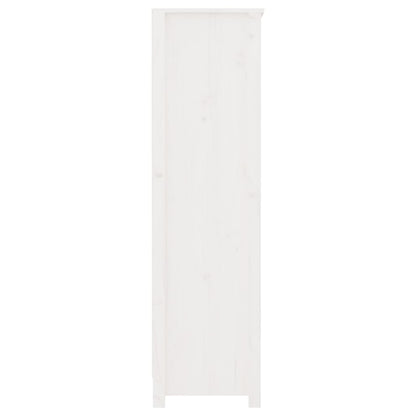 Bokhylle Hvit 80x35x126 cm heltre furu