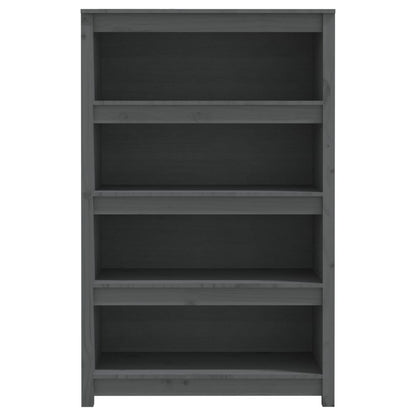 Bokhylle Grå 80x35x126 cm heltre furu