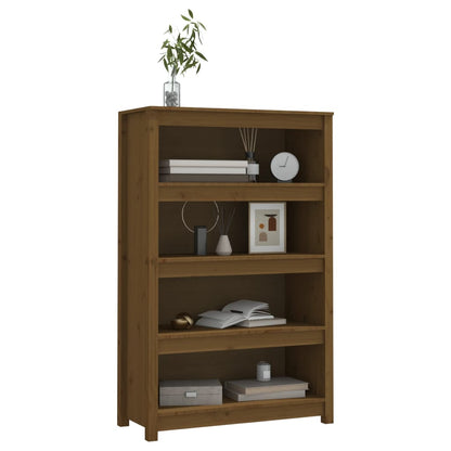 Bokhylle Honningbrun 80x35x126 cm heltre furu