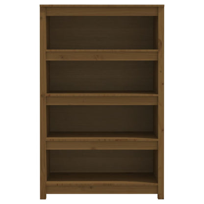 Bokhylle Honningbrun 80x35x126 cm heltre furu