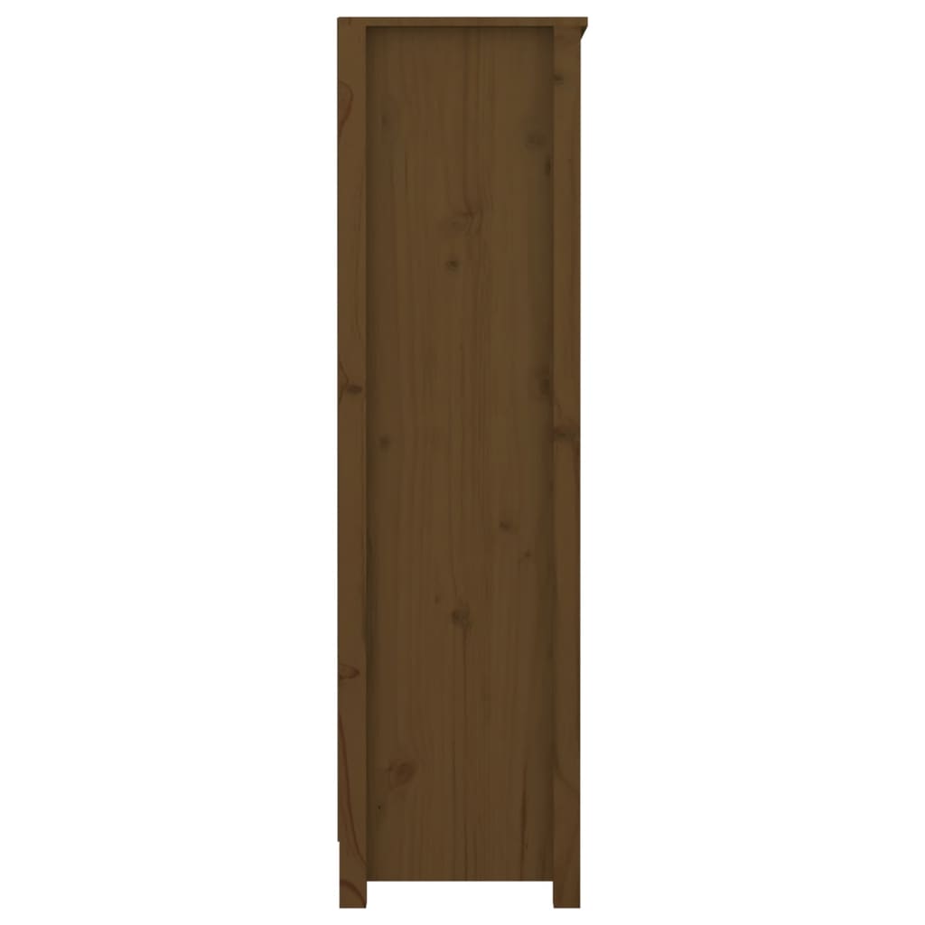 Bokhylle Honningbrun 80x35x126 cm heltre furu