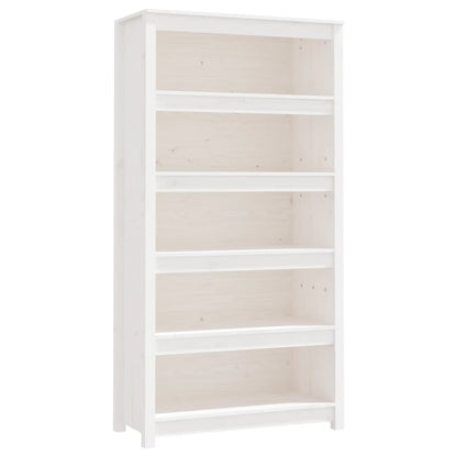 Bokhylle Hvit 80x35x154 cm heltre furu