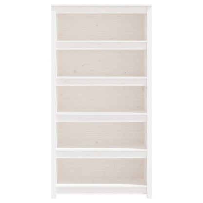 Bokhylle Hvit 80x35x154 cm heltre furu