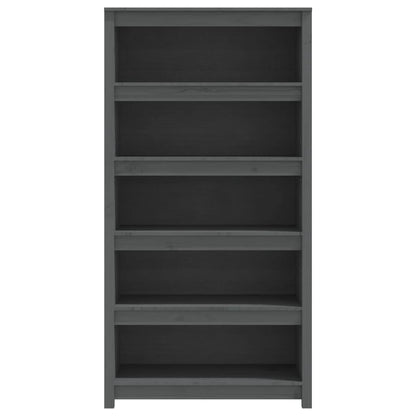 Bokhylle Grå 80x35x154 cm heltre furu