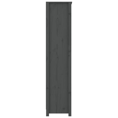 Bokhylle Grå 80x35x154 cm heltre furu