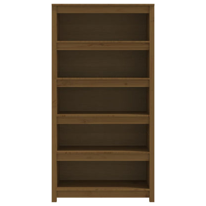 Bokhylle Honningbrun 80x35x154 cm heltre furu