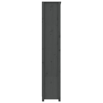 Bokhylle Grå 80x35x183 cm heltre furu