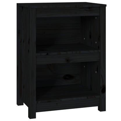 Bokhylle Svart 50x35x68 cm heltre furu