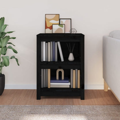 Bokhylle Svart 50x35x68 cm heltre furu