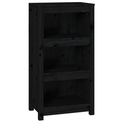 Bokhylle Svart 50x35x97 cm heltre furu